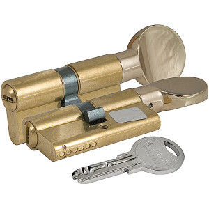 Цилиндровый механизм Kale kilit (Кале килит) с вертушкой 164 SM/70 (30+10+30) mm упк.БЛИСТЕР латунь 5 кл.