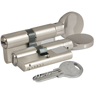 Цилиндровый механизм Kale kilit (Кале килит) с вертушкой 164 SM/68 (26+10+32) mm никель 5 кл.
