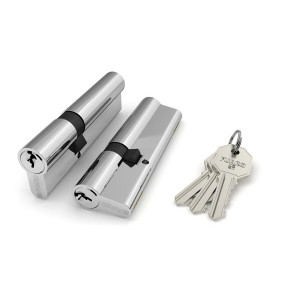 Цилиндровый механизм Fuaro (Фуаро) 100 CA 105 mm (30+10+65) CP хром 3 кл.