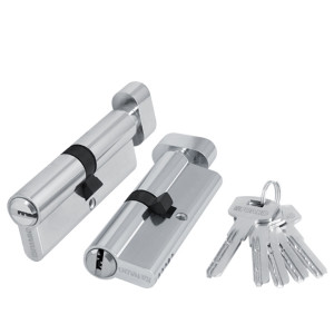 Цилиндровый механизм Fuaro (Фуаро) с вертушкой 200 ZM 80 mm (35+10+35) CP хром 5 кл.