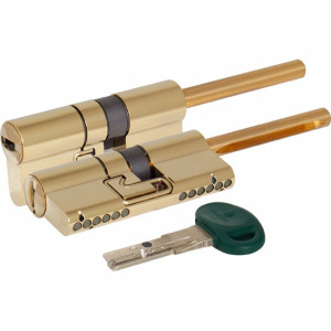 Цилиндровый механизм Mottura (Моттура) под вертушку (дл. шток) C31P513101LC5 (82 мм/46+10+26), ЛАТУНЬ (PVD)