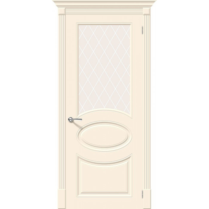 Межкомнатная дверь Скинни-21 Cream White Сrystal